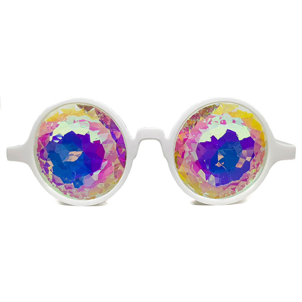 White Ultimate Kaleidoscope Glasses Euphorium Store