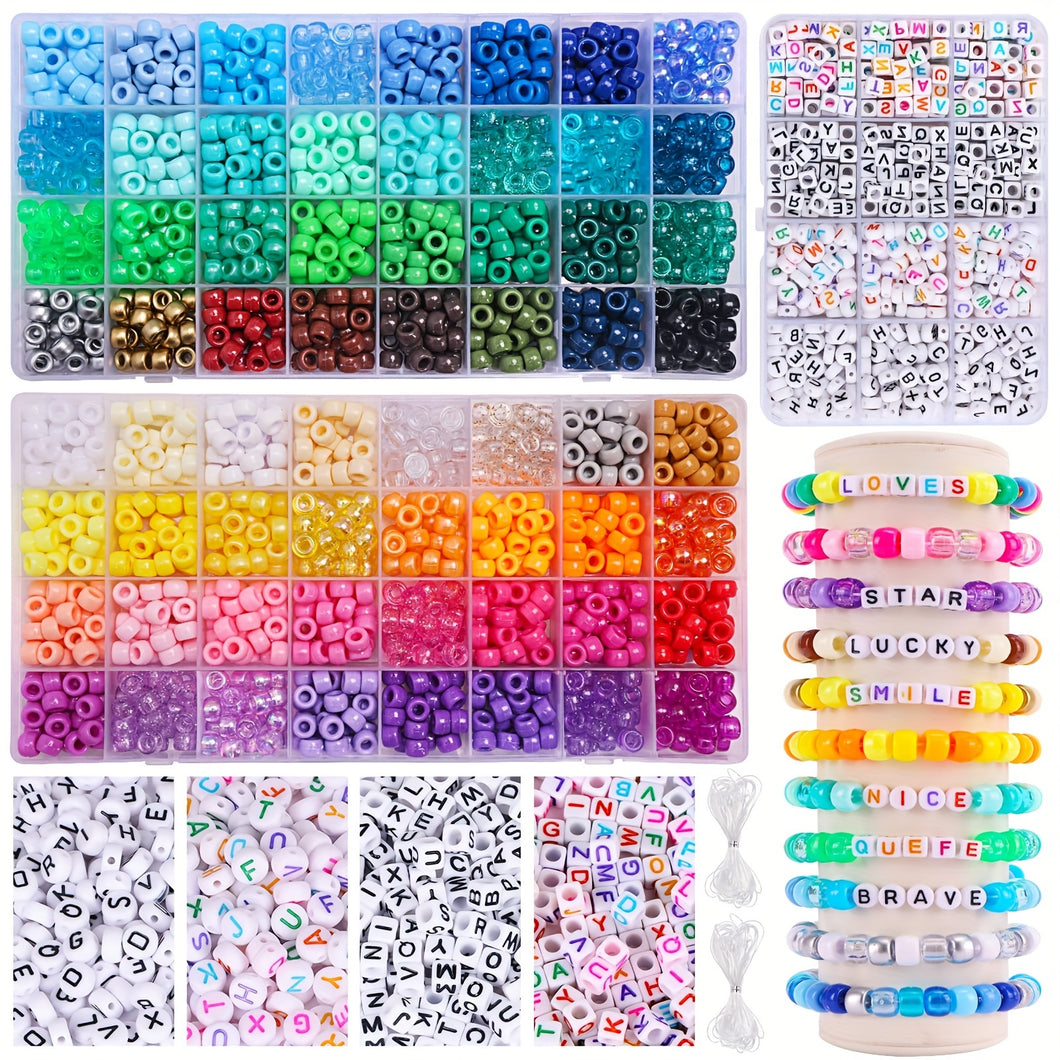 2400pcs Pony Beads Candy Set